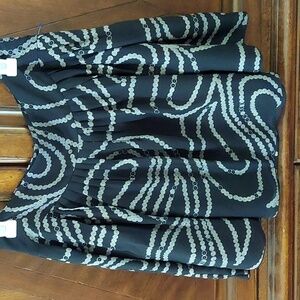 Banana Republic silk skirt - size 8 - black and tan